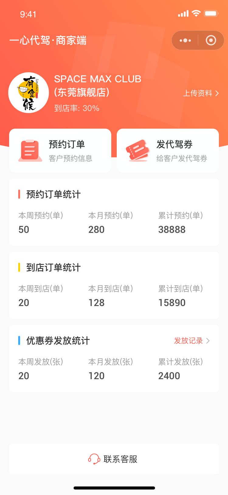 商家端首頁